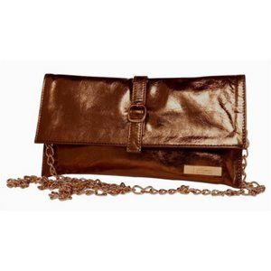 Awa Brown Clutch Shoulder Evening Italian Bag